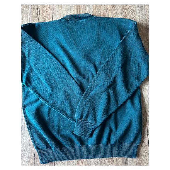 Andrew Rohan Vtg Green V Neck Sweater Size Large - Picture 7 of 7